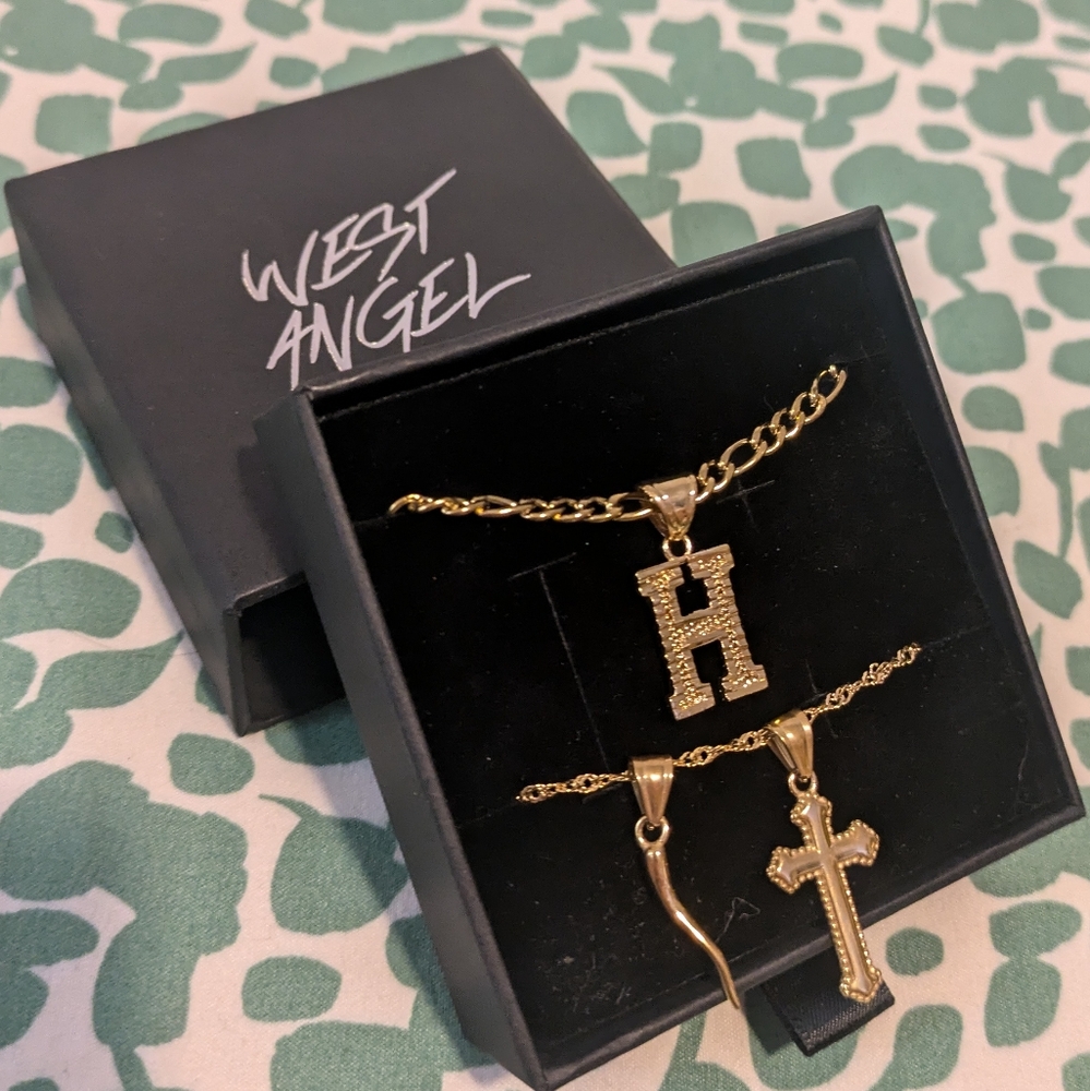 West Angel Stainless Steel Tarnish Free Necklace Ser